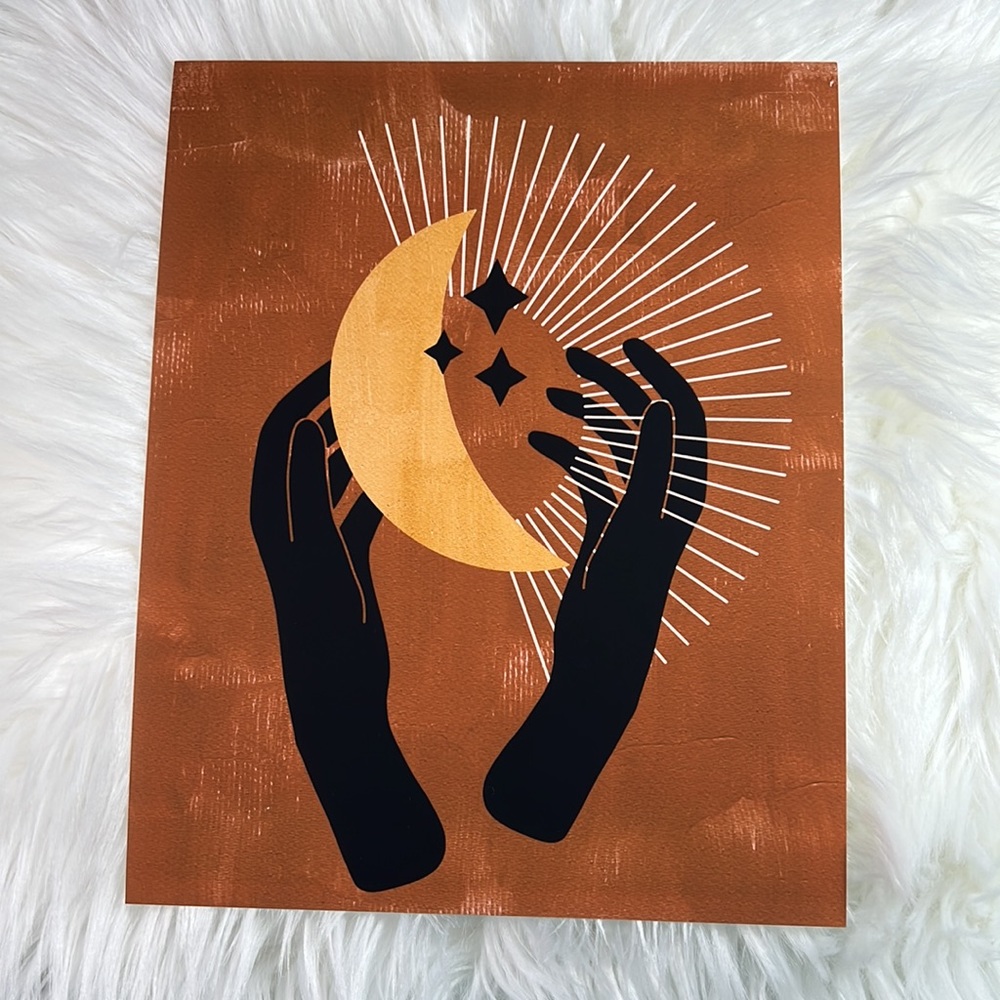 Wall Art Bohemian Celestial Hands Print Poster Illustration Unframed - Picture 8 of 17